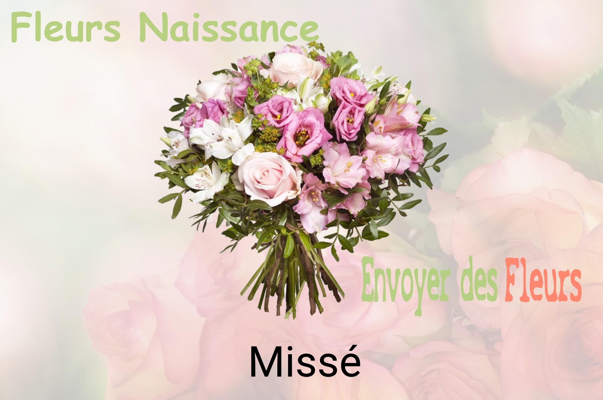 Bouquet de fleurs de naissance livré à Missé